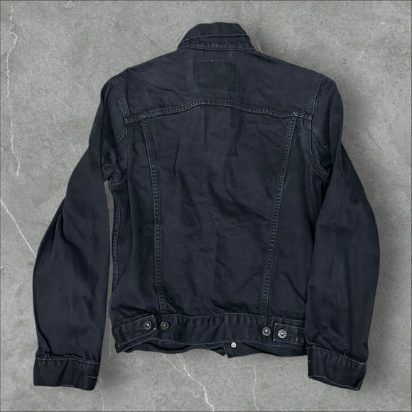 Vintage Levi’s Denim Jacket Mens Small Black Trucker Y2K 2000s Type 3 Workwear - Picture 10 of 10